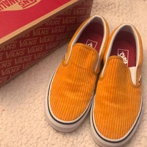 yellow corduroy vans